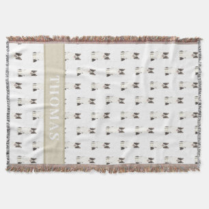 パーソナライズされたボーダーコリー スローブランケット