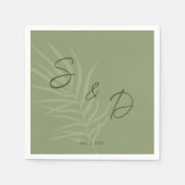 パーソナライズされたボーホーウェディング スタンダードカクテルナプキン (正面)