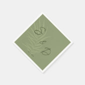 パーソナライズされたボーホーウェディング スタンダードカクテルナプキン (角)