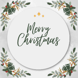 パーソナライズされたボーホー シック エレガンス クリスマス グリーティング