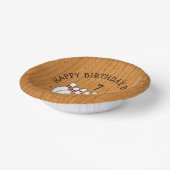 パーソナライズされたボーリングをテーマにした誕生日の年齢と名前 ペーパーボウル (傾斜あり)