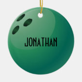 パーソナライズされたボーリングオーナメント セラミックオーナメント (正面)