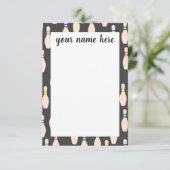 パーソナライズされたボーリングピンのNotecards サンキューカード (スタンド正面)