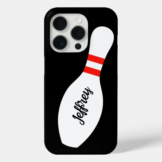 パーソナライズされたボーリングピンiPhone 15 proケース Case-Mate iPhoneケース (裏面)