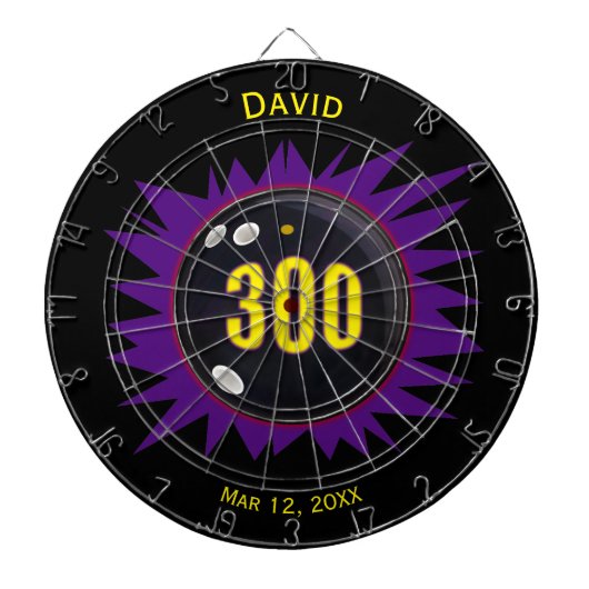 パーソナライズされたボーリング300 Perfect Game Dart Board ダーツボード (正面)