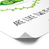 「パーソナライズされたポッドに2匹のエンドウ豆」 2人の女性カップル ポスター (角)