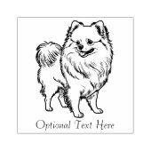 パーソナライズされたポメラニア犬犬 ラバースタンプ (インプリント)
