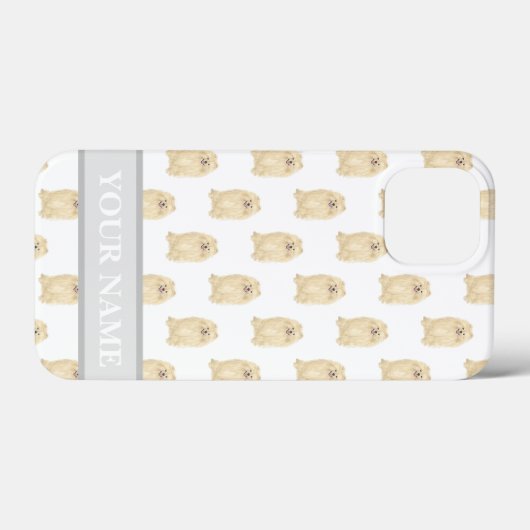 パーソナライズされたポメラニア犬犬 Case-Mate iPhoneケース (裏面 (横))