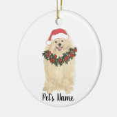 パーソナライズされたポメラニア犬 セラミックオーナメント (左)