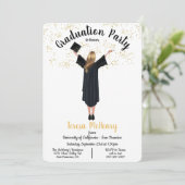 パーソナライズされたポートレートの卒業の招待 招待状 (スタンド正面)
