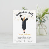 パーソナライズされたポートレートの卒業の招待 招待状 (スタンド正面)