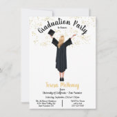 パーソナライズされたポートレートの卒業の招待 招待状 (正面)