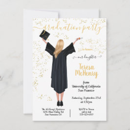 パーソナライズされたポートレートの卒業の招待 招待状