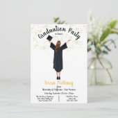 パーソナライズされたポートレートの卒業の招待 招待状 (スタンド正面)