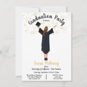 パーソナライズされたポートレートの卒業の招待 招待状 (正面)