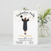 パーソナライズされたポートレートの卒業の招待 招待状 (スタンド正面)