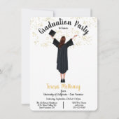 パーソナライズされたポートレートの卒業の招待 招待状 (正面)