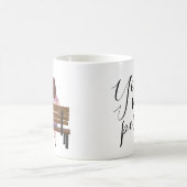 パーソナライズされたポートレートカップルあなたはかわいい コーヒーマグカップ (中央)