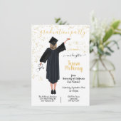 パーソナライズされたポートレートナース医学卒業 招待状 (スタンド正面)