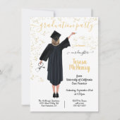 パーソナライズされたポートレートナース医学卒業 招待状 (正面)