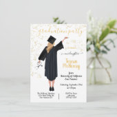 パーソナライズされたポートレートナース医学卒業 招待状 (スタンド正面)