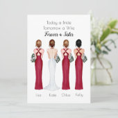 パーソナライズされたポートレート結婚式招待状 招待状 (スタンド正面)