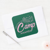 パーソナライズされたマウンテンキャンプ ブライズパーティー スクエアシール (封筒)