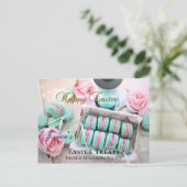 パーソナライズされたマカロンレシピテンプレートはがき ポストカード (スタンド正面)