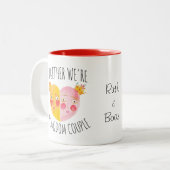 パーソナライズされたマグカップ – 一緒に我々は王国のクープル ツートーンマグカップ (正面左)