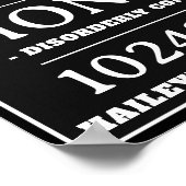 パーソナライズされたマグショットシンボルや象徴、誕生日パーティー ポスター (角)