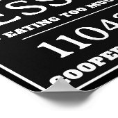 パーソナライズされたマグショットシンボルや象徴、誕生日パーティー ポスター (角)