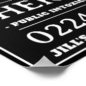 パーソナライズされたマグショットシンボルや象徴、誕生日パーティー ポスター (角)