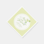 パーソナライズされたマグス アンド マトリモニー ブライダルシャワー スタンダードカクテルナプキン (角)