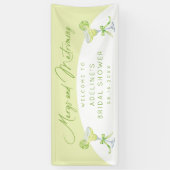 パーソナライズされたマグス アンド マトリモニー ブライダルシャワー 横断幕 (縦)