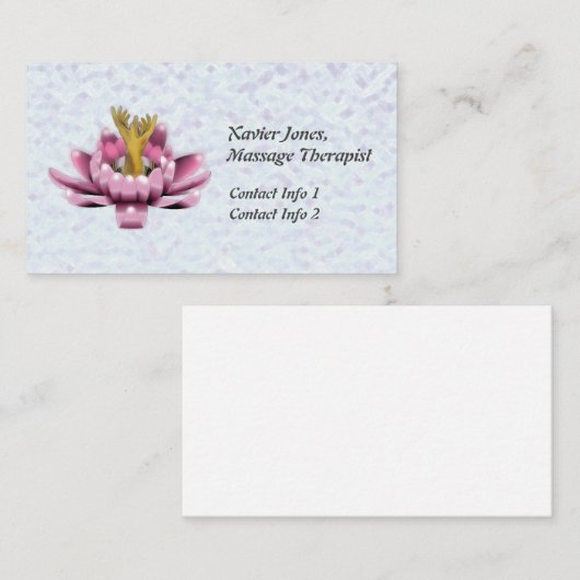 パーソナライズされたマッサージセラピスト名刺 名刺 (正面/裏面)