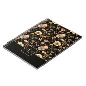 パーソナライズされたマッシュルームアンドフラワーズコテージコア ノートブック (左側)