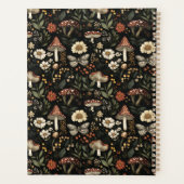 パーソナライズされたマッシュルームアンドフラワーズコテージコア プランナー手帳 (裏面)