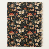 パーソナライズされたマッシュルームアンドフラワーズコテージコア プランナー手帳 (裏面)