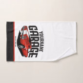 パーソナライズされたマッスルカー1967レッドファストバックガレージ バスタオルセット (ハンドタオル)