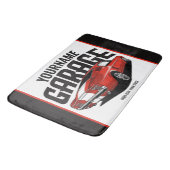 パーソナライズされたマッスルカー1967レッドファストバックガレージ バスマット (アングル)