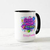 パーソナライズされたマピンクブルーブライトネオンギフト マグカップ (正面右)