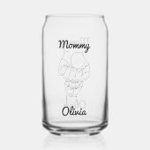 パーソナライズされたママお母さんプレゼント子供の名前 ガラス缶 (正面)