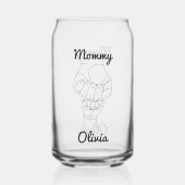 パーソナライズされたママお母さんプレゼント子供の名前 ガラス缶 (裏面)