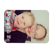 パーソナライズされたママと自分 マグネット (横)