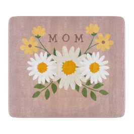 パーソナライズされたママのガラス カッティング ボード 母の日