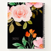 「パーソナライズされたママのノート」ブラックノートブック ノートブック (裏面)