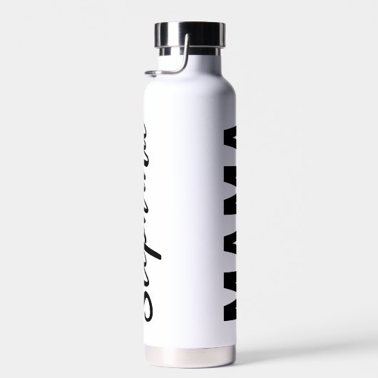パーソナライズされたママヒョウタイポグラフィママギフト ウォーターボトル (右面)