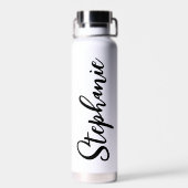 パーソナライズされたママヒョウタイポグラフィママギフト ウォーターボトル (背面)