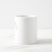 パーソナライズされたママ名前の母の日フラワーハート コーヒーマグカップ (中央)