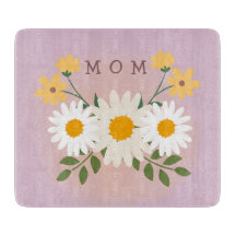 パーソナライズされたママ用ガラス カッティング ボード 母の日